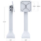 RAM® 14" Pedestal Mount with 100mm & 75mm VESA Patterns - Gray (RAP-D11-14-V100-GRY)