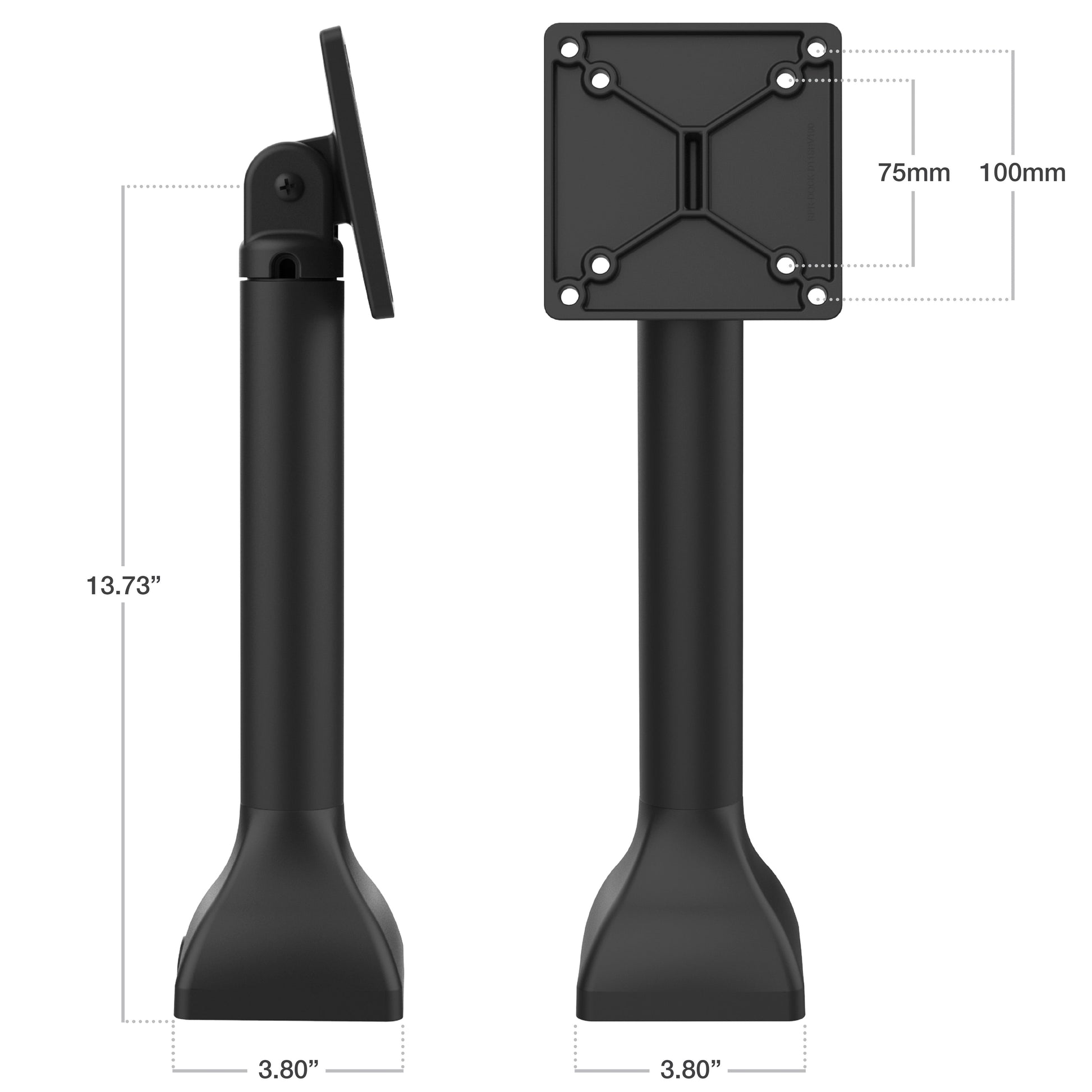 RAM® 14" Pedestal Mount with 100mm & 75mm VESA Patterns (RAP-D11-14-V100)