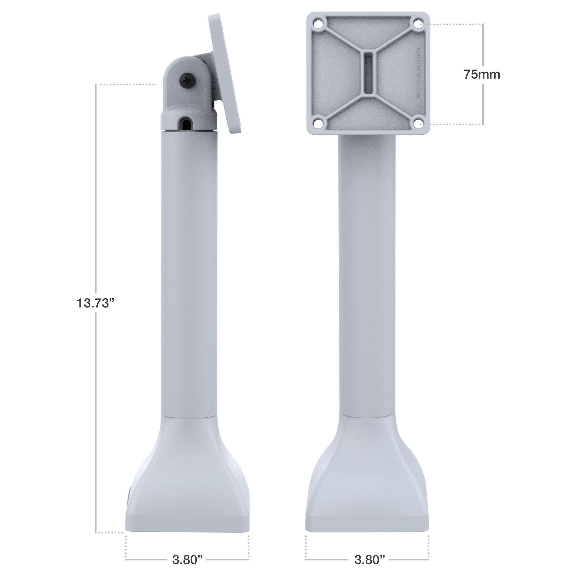 RAM® 14" Pedestal Mount with 75mm VESA Pattern - Gray (RAP-D11-14-V75-GRY)