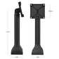 RAM® 14" Pedestal Mount with 100mm VESA & Cable Routing (RAP-D11H-14-V100)