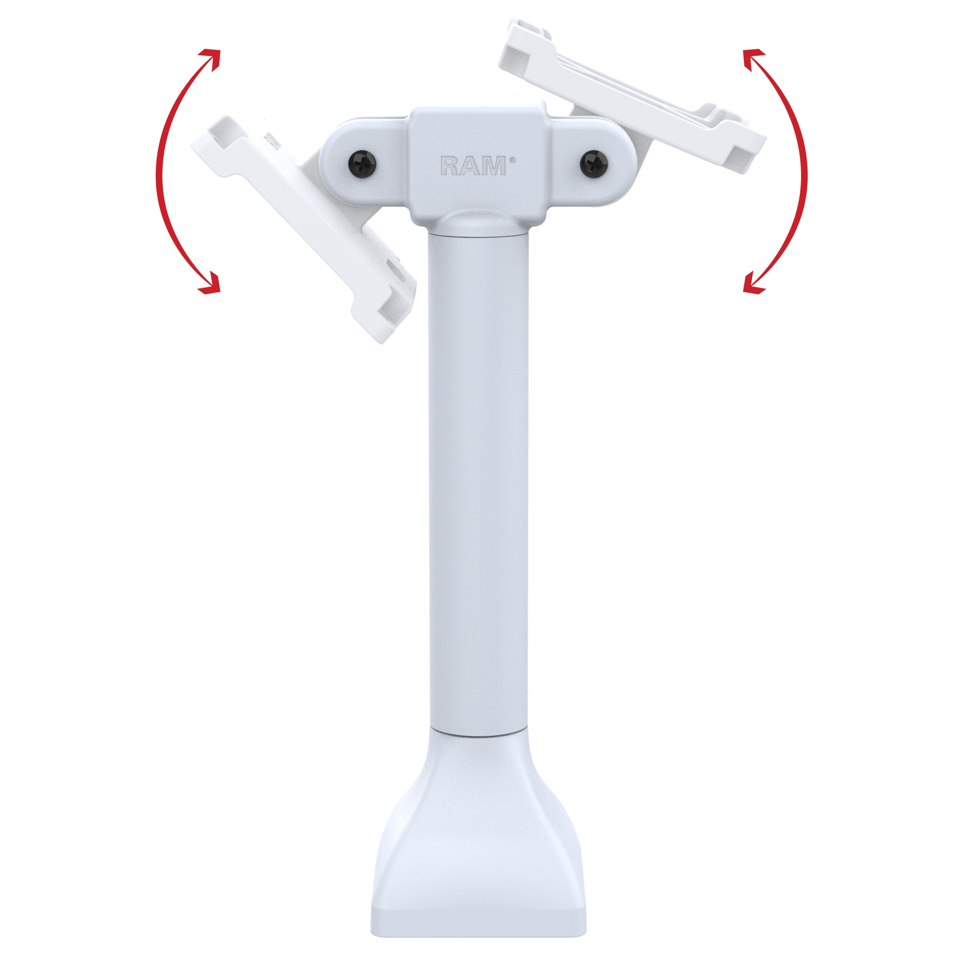 RAM® 14" Pedestal Mount with Dual 100mm VESA Adapters - Gray (RAP-D11H2-14-V100-GRY)