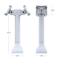 RAM® 14" Pedestal Mount with Dual 75mm VESA Adapters - Gray (RAP-D11H2-14-V75-GRY)