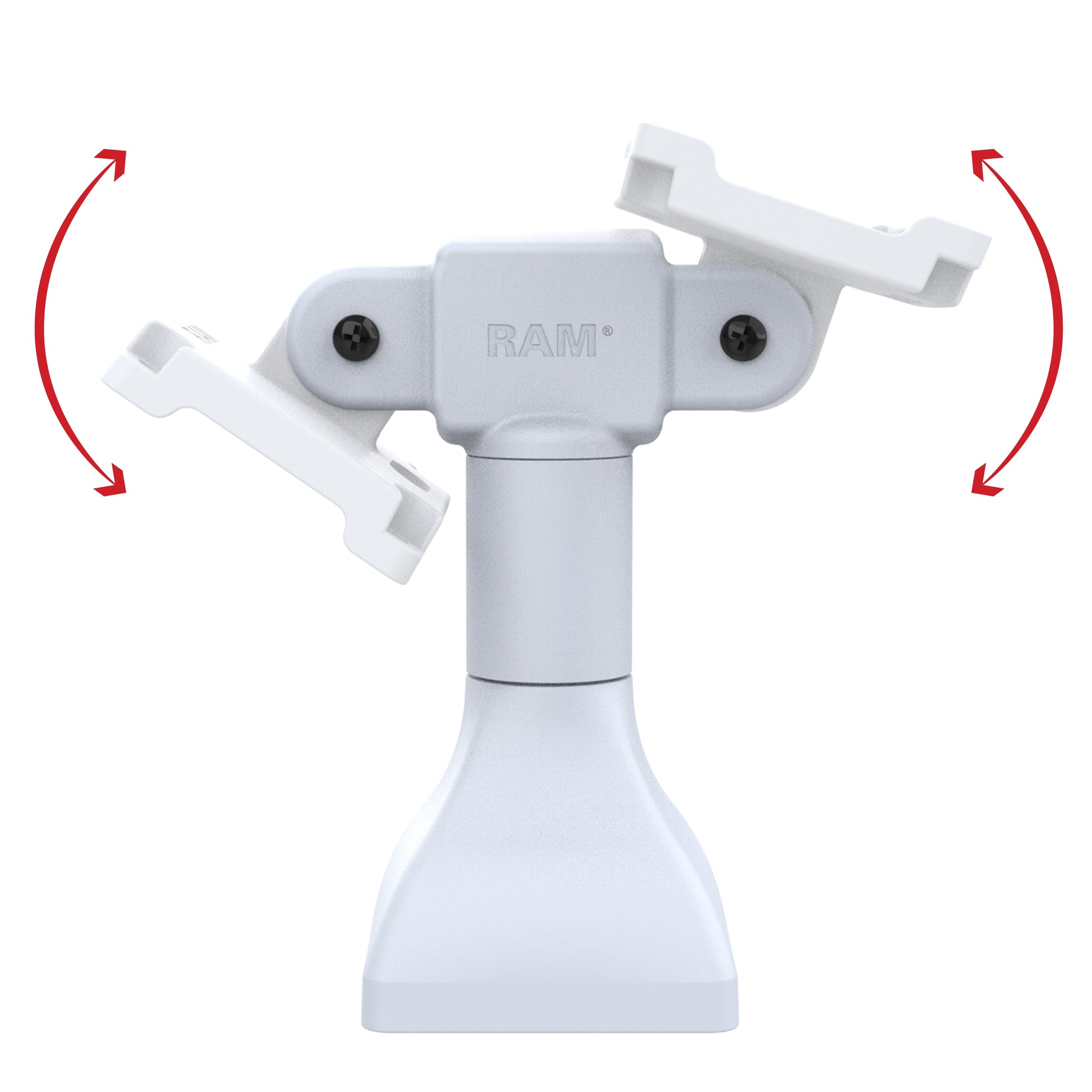 RAM® 7" Pedestal Mount with Dual 75mm VESA Adapters - Gray (RAP-D11H2-7-V75-GRY)