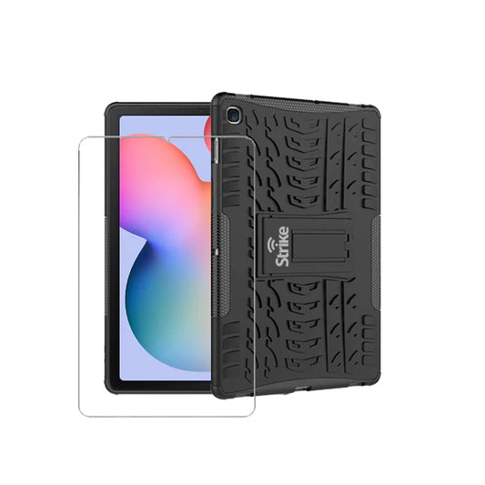 Samsung Galaxy Tab S6 Lite Strike Rugged Cases with Tempered Glass Screen Protector