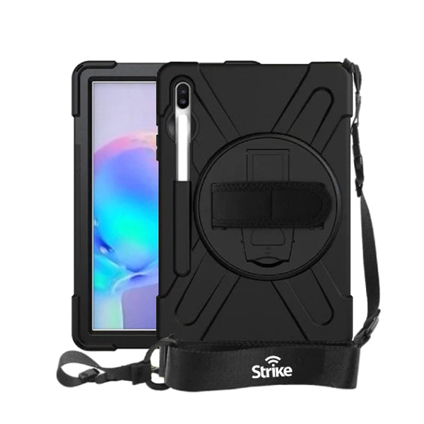 Samsung Galaxy Tab S6 Rugged Case with Hand Strap and Lanyard
