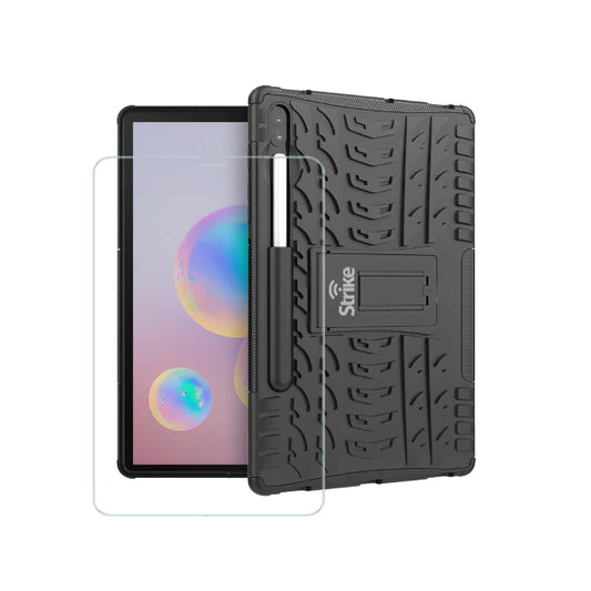 Samsung Galaxy Tab S6 Strike Rugged Cases with Tempered Glass Screen Protector