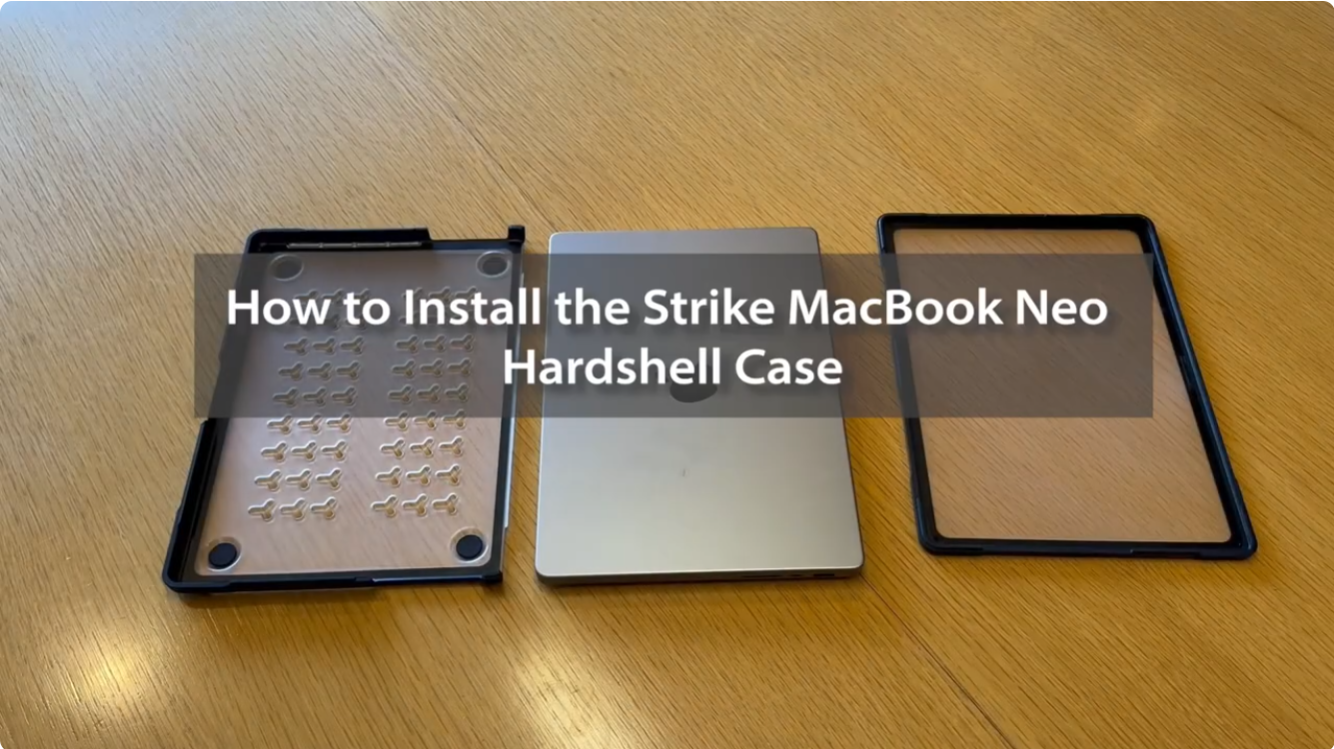 Load video: How to Install the Strike Macbook Neo Hardshell Case