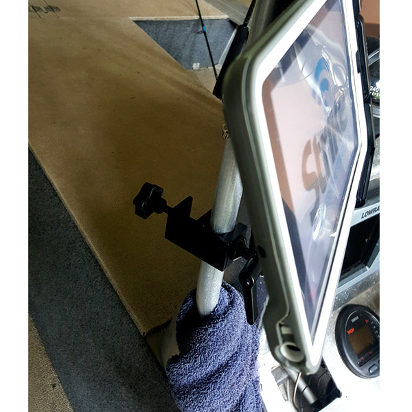 Tablet-Mount-for-boats-with-Adjustable-Arm-and-Clamp-base-by-Strike-Alpha