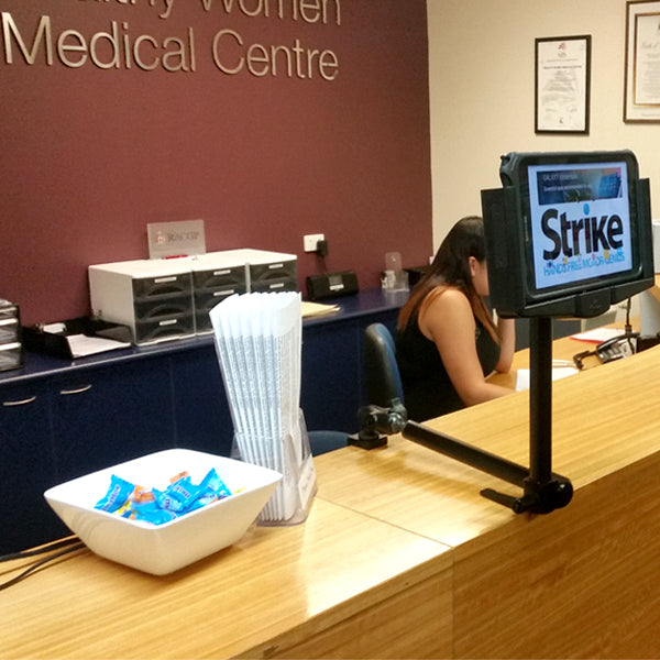 Tablet-used-in-a-medical-center-as-information-counter