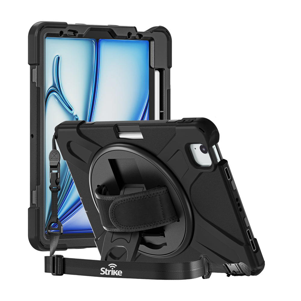 Strike Rugged Case with Hand Strap and Lanyard for Apple iPad Air 11 (2024)