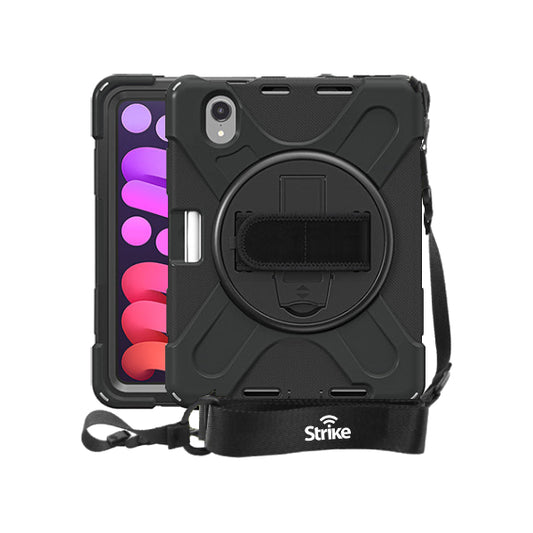Strike Rugged Case with Hand Strap and Lanyard for Apple iPad Mini 7