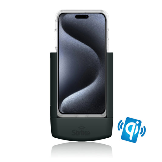 iPhone 15 Pro Wireless Charging Car Phone Holder with Strike Case