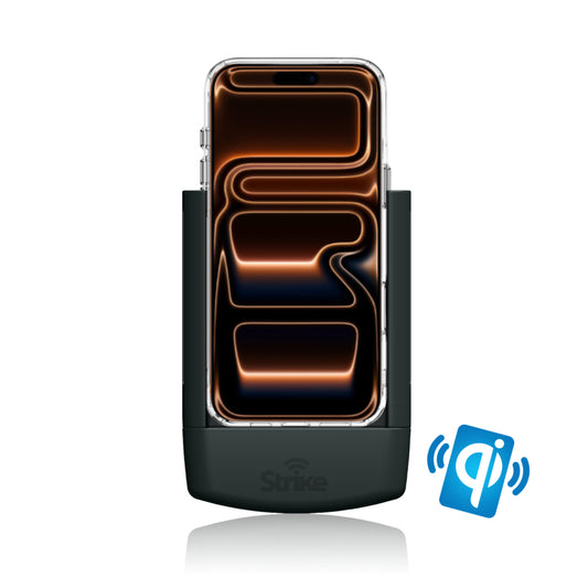 iPhone 17 Pro Max Wireless Charging Car Phone Holder with Strike Case (Hardwired Install)