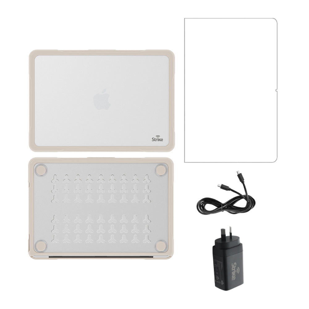 Strike Protection & Power Bundle (Beige) for MacBook Neo