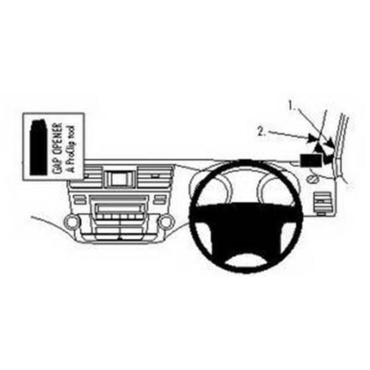 ClicOn No Holes Right Hand Dash Mount for Toyota Kluger (08-13)