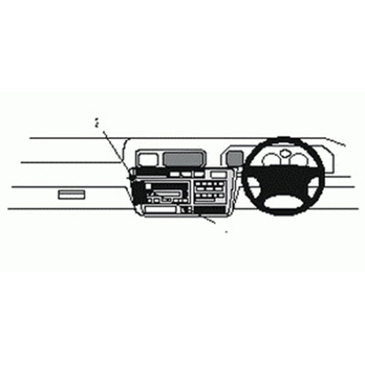 ClicOn No Holes Angled Dash Mount for Toyota Land Cruiser HG 80 (95-98)