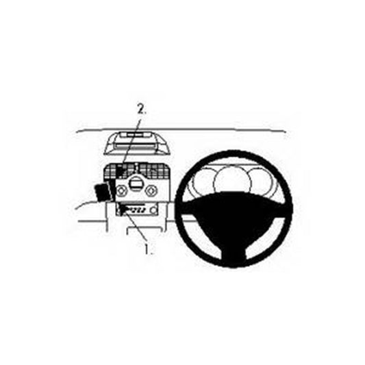 ClicOn No Holes Angled Dash Mount for Renault Kangoo (08-12)