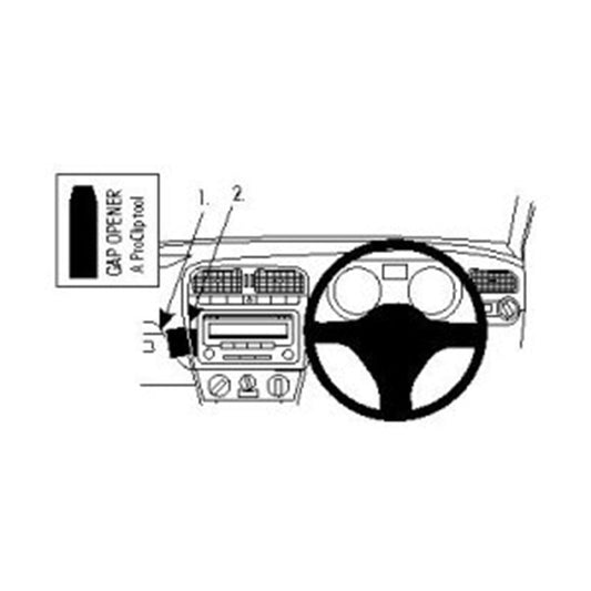 ClicOn No Holes Angled Dash Mount for Volkswagen Polo (10-14)