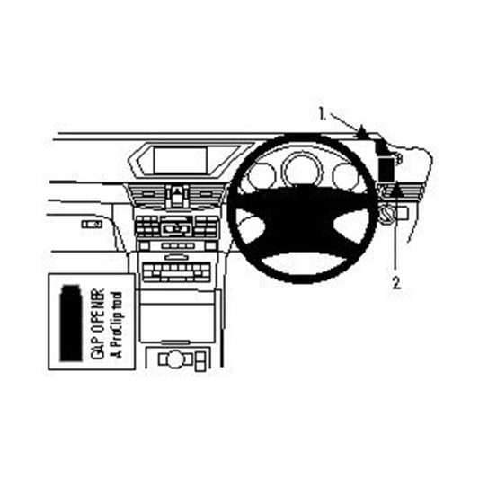 ClicOn No Holes Right Hand Dash Mount for Mercedes Benz E-Class Sedan (09-16)