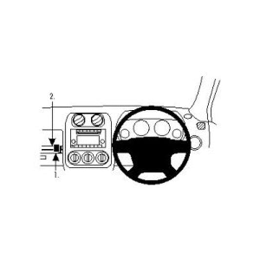 ClicOn No Holes Angled Dash Mount for Dodge Caliber (07-09) & Jeep Compass (09-16) & Jeep Patriot (09-17)