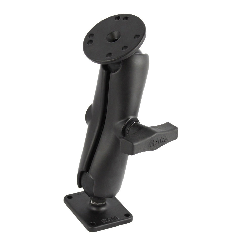 RAM® Double Ball Mount with Round & Rectangular Plates - Medium (RAM-1 ...