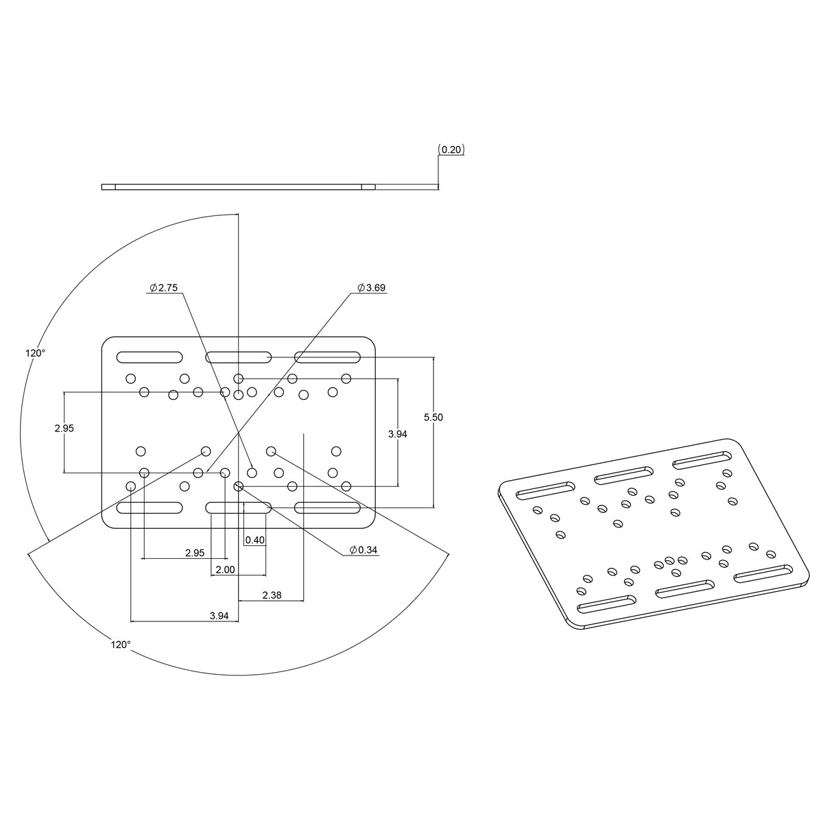 RAM® Lift Truck Overhead Guard Base with Ball - D Size ( RAM-335-D-246)