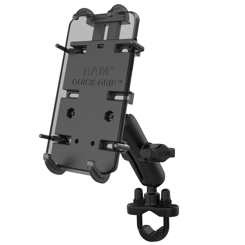 RAM® Quick-Grip™ XL Phone Mount with Handlebar U-Bolt Base - Medium (RAM-B-149Z-PD4U)