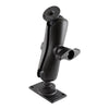 RAM® Double Ball Mount with Round AMPS Plate and 50x100mm VESA Plate (RAM-D-101U-GAM1)