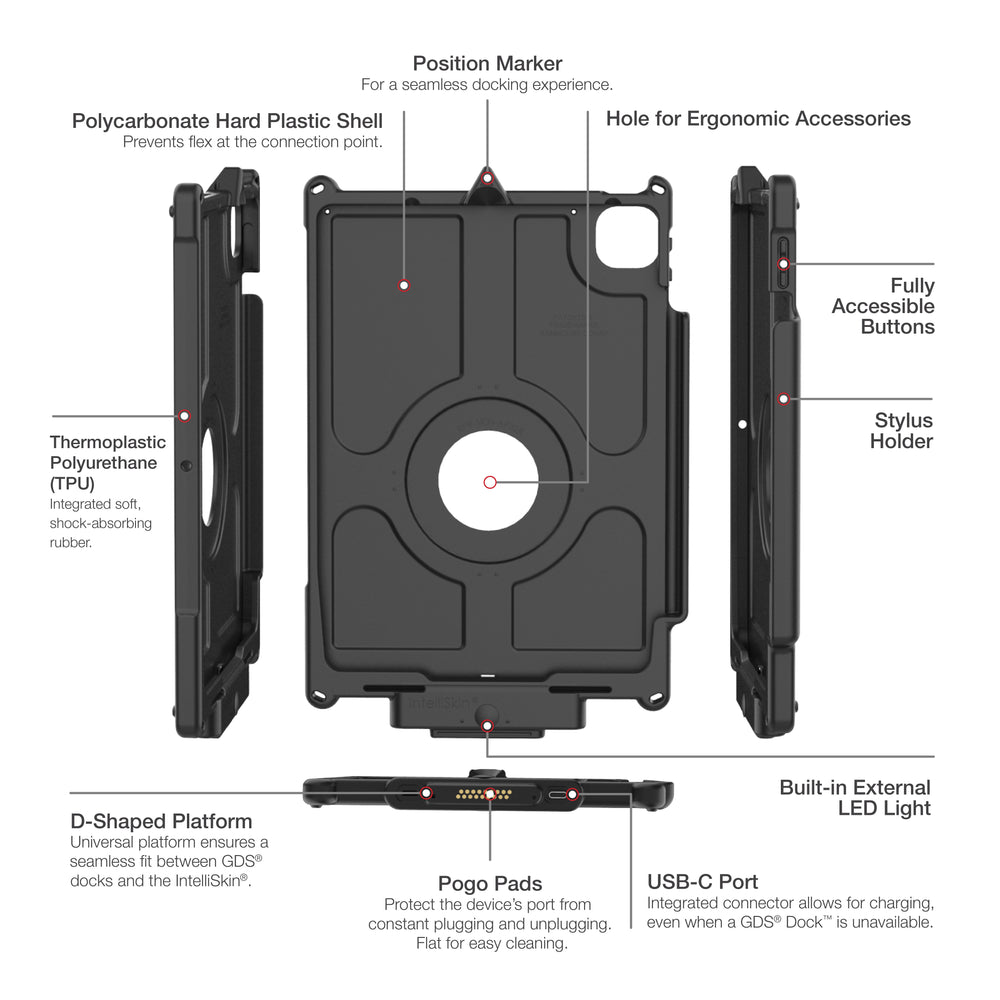 IntelliSkin® Next Gen with LED for iPad Pro 11" (1-4 Gen) & Air 11" (M2) (RAM-GDS-SKIN-AP32-NG-LED)