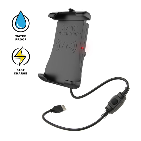 RAM® Quick-Grip™ 15W Waterproof Wireless Charging Holder with Ball (RAM-HOL-UN14WB-1)