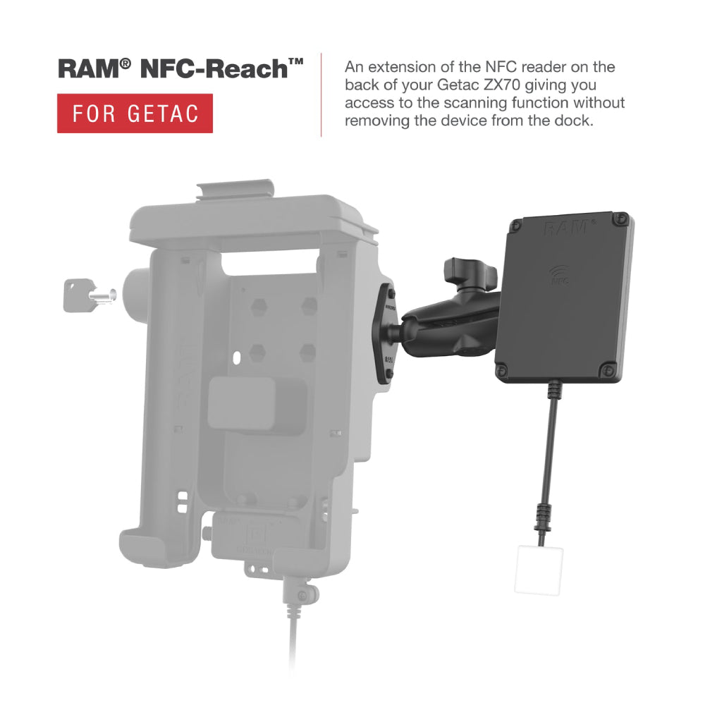 RAM® Form-Fit Locking Holder for Getac ZX70 - NFC Extender Compatible (RAM-HOL-GE3NKLU)