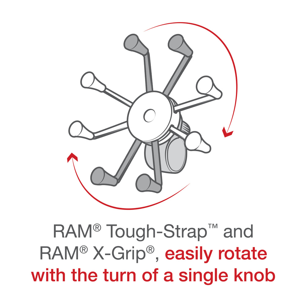 RAM® X-Grip® Large Phone Mount with RAM® Tough-Strap™ Handlebar Base (RAP-460-UN10U)