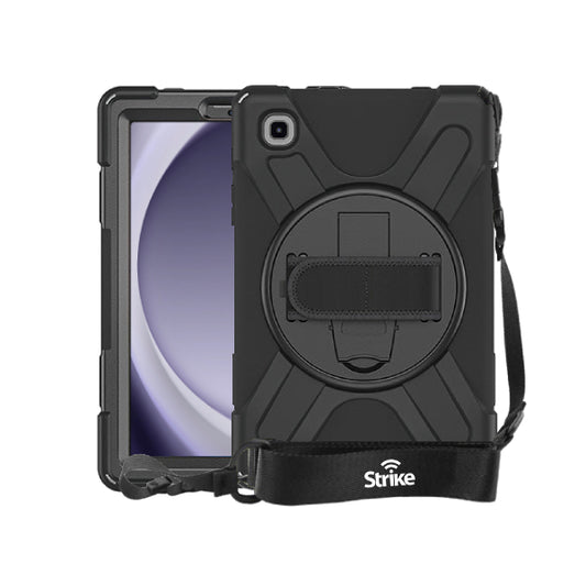 Samsung Galaxy Tab A9 Rugged Case with Hand Strap and Lanyard