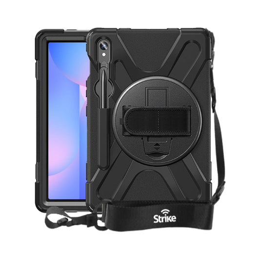 Strike Rugged Case with Hand Strap and Lanyard for Samsung Galaxy Tab S10 FE+