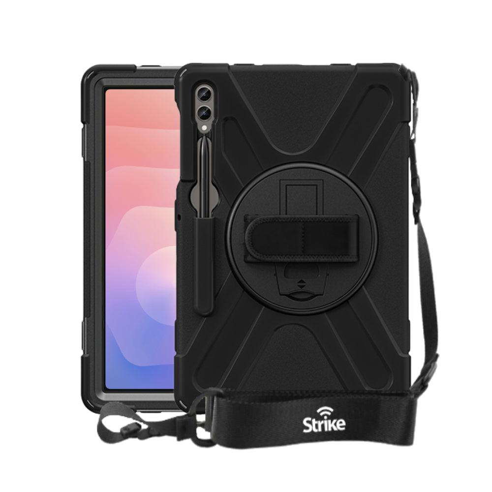 Strike Rugged Case with Hand Strap and Lanyard for Samsung Galaxy Tab S11 Ultra