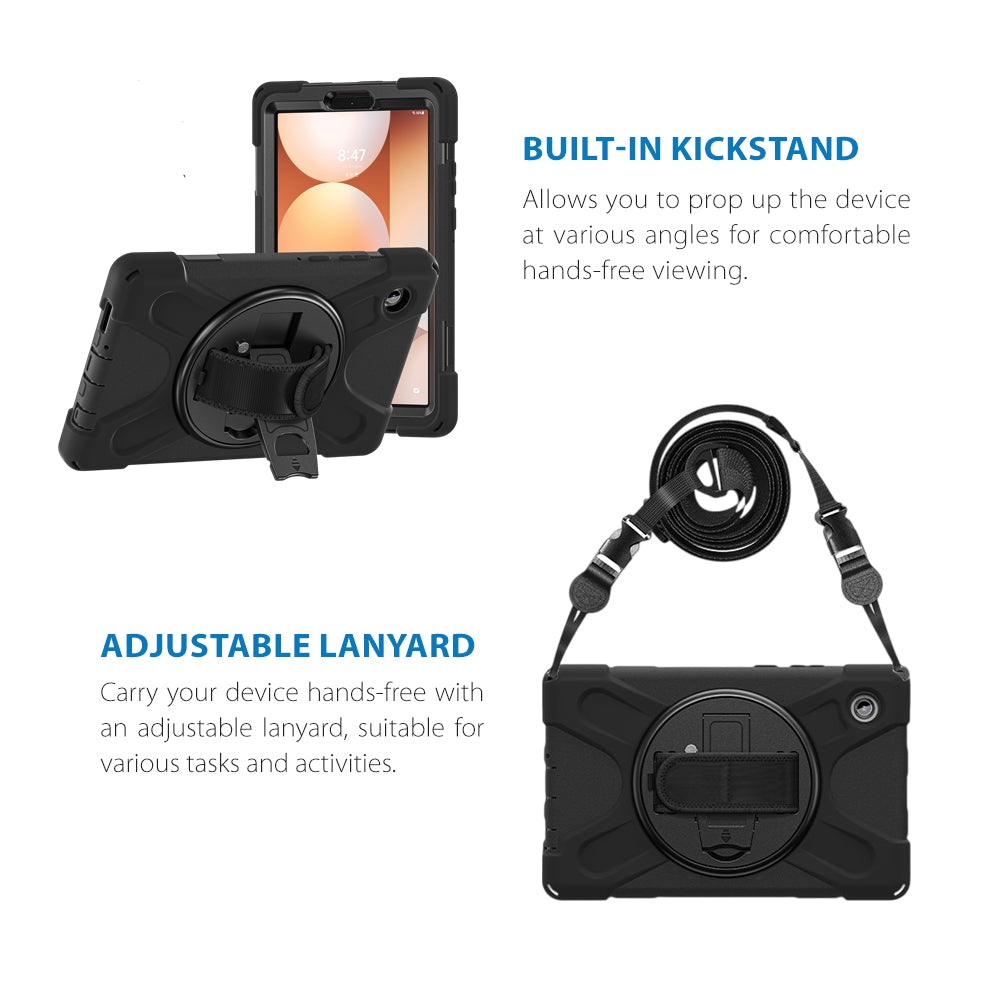 Strike Rugged Case with Hand Strap and Lanyard for Samsung Galaxy Tab A11