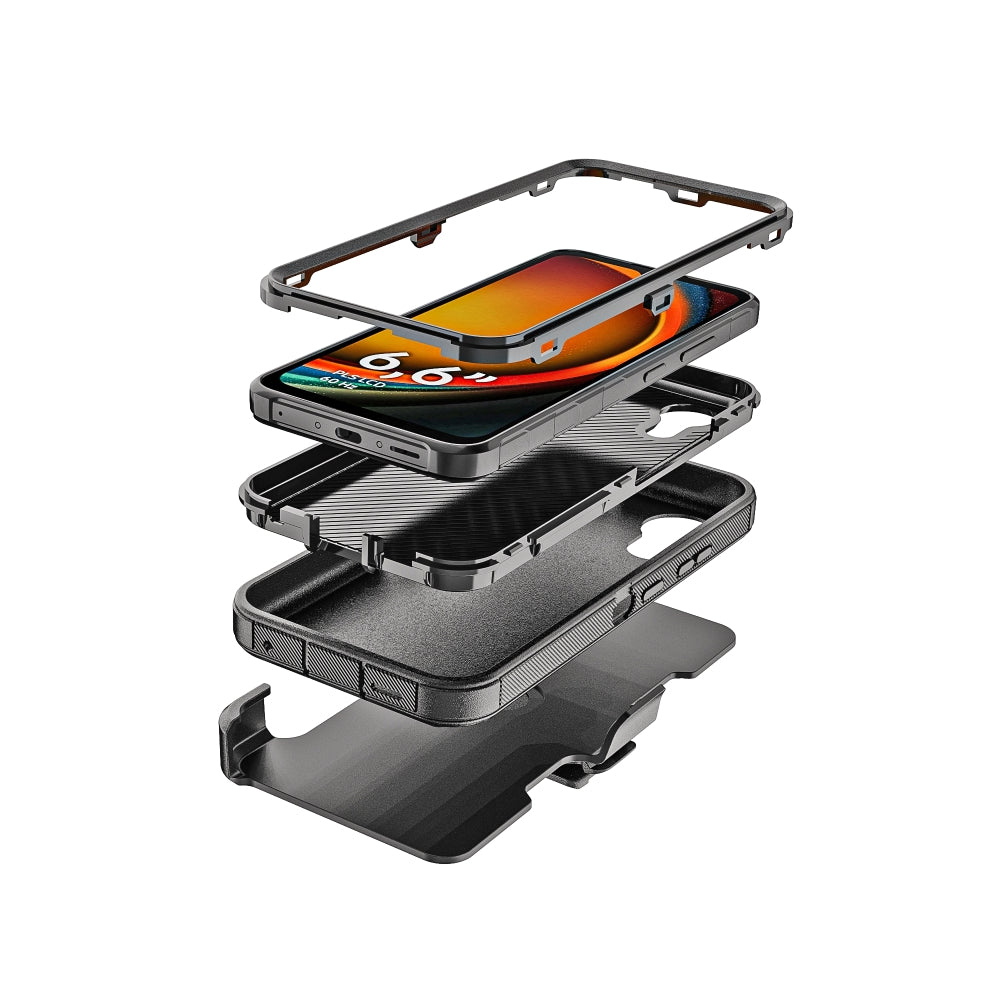 Strike Rugged Case with Belt Clip for Samsung Galaxy XCover7 (Black)
