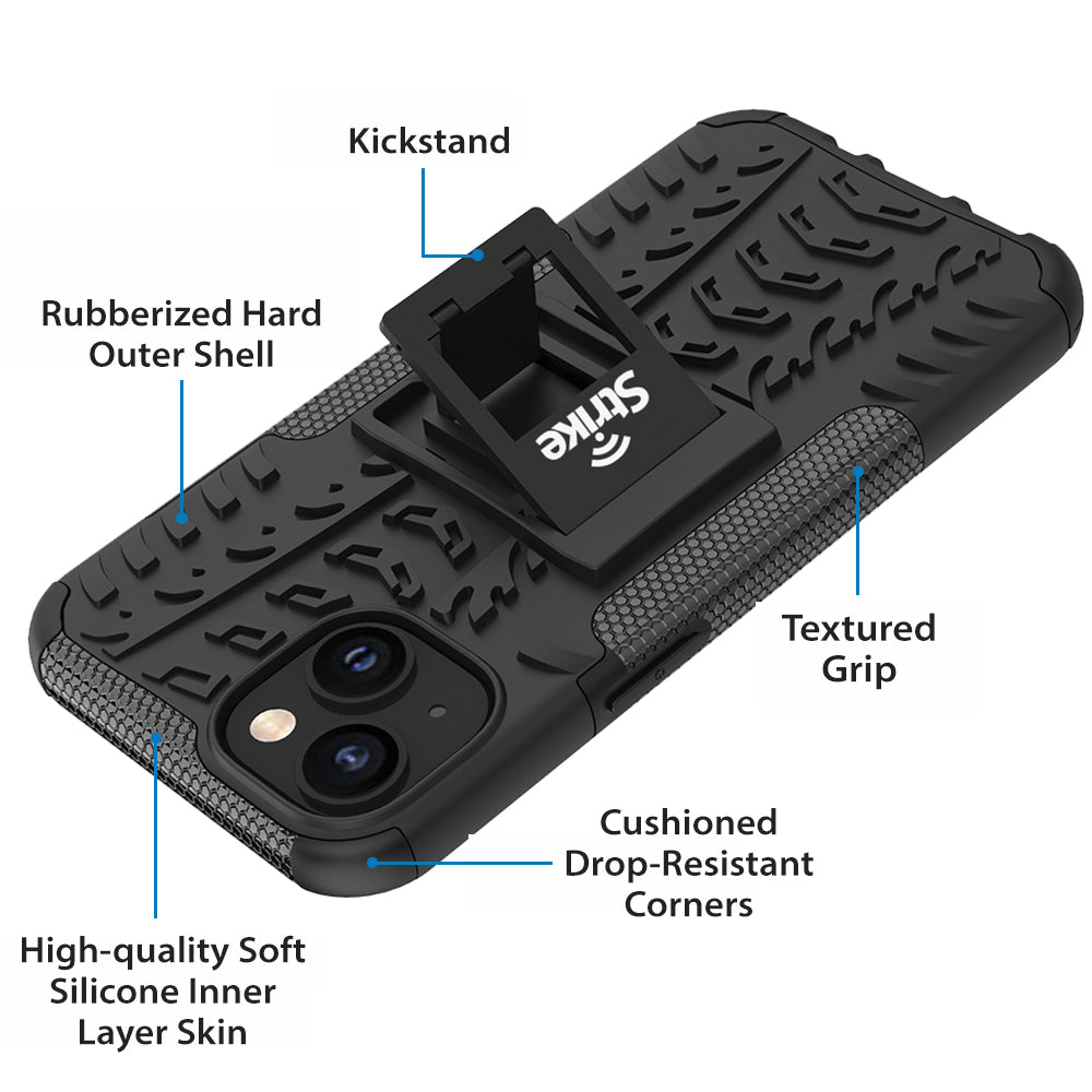 Strike Rugged Case for Apple iPhone 15 Plus (Black)