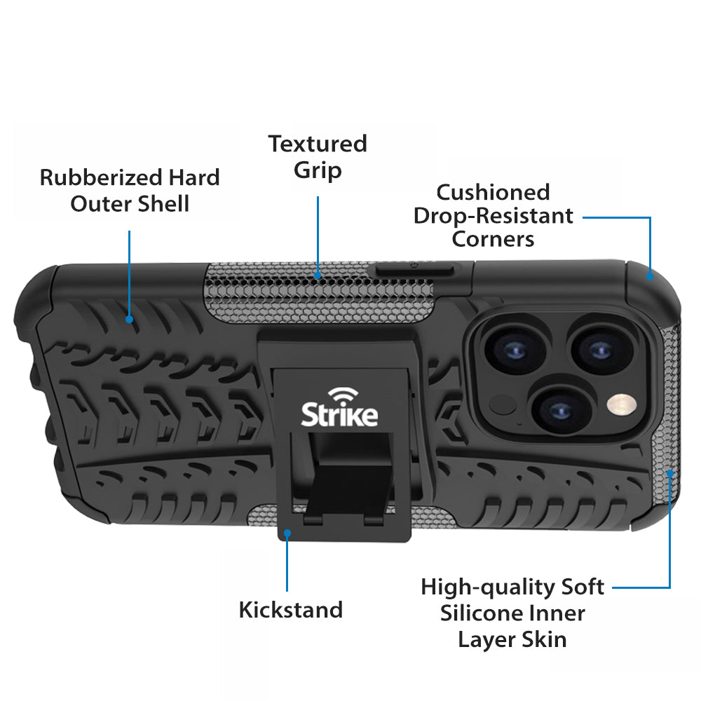 Strike Rugged Case for Apple iPhone 15 Pro Max (Black)