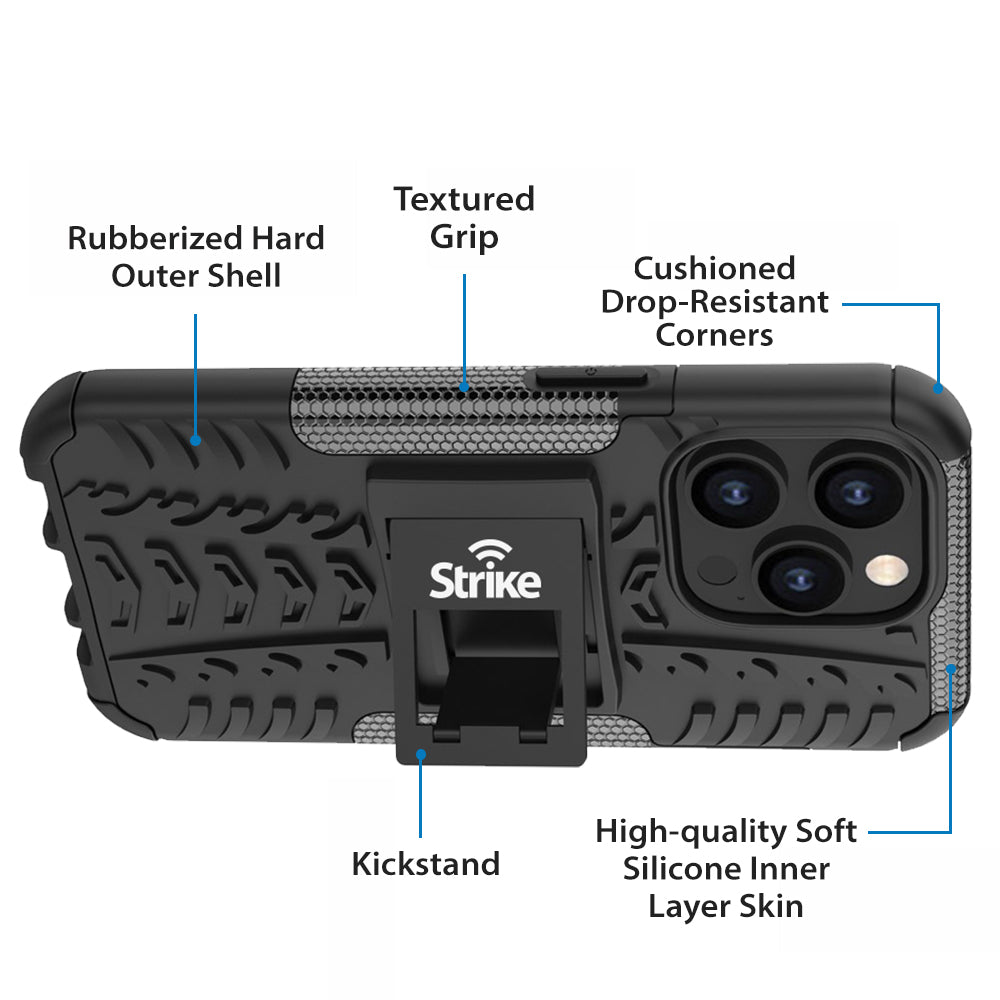 Strike Rugged Case for Apple iPhone 15 Pro (Black)