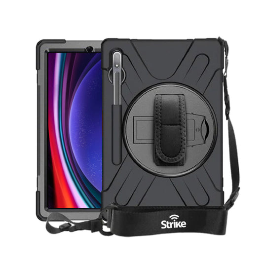 Strike Rugged Case with Hand Strap and Lanyard for Samsung Galaxy Tab S9+