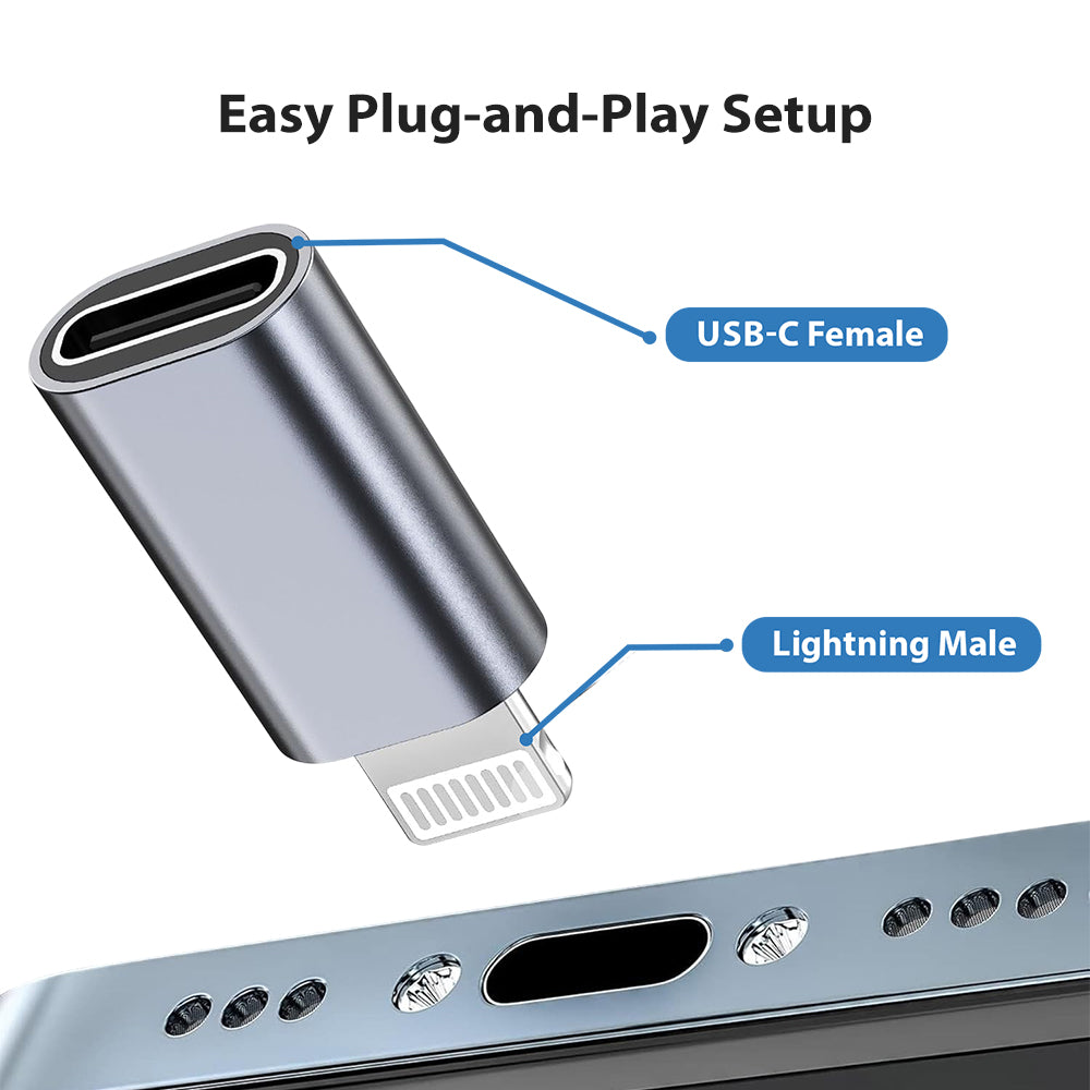 USB-C Female to Lightning Male Adapter
