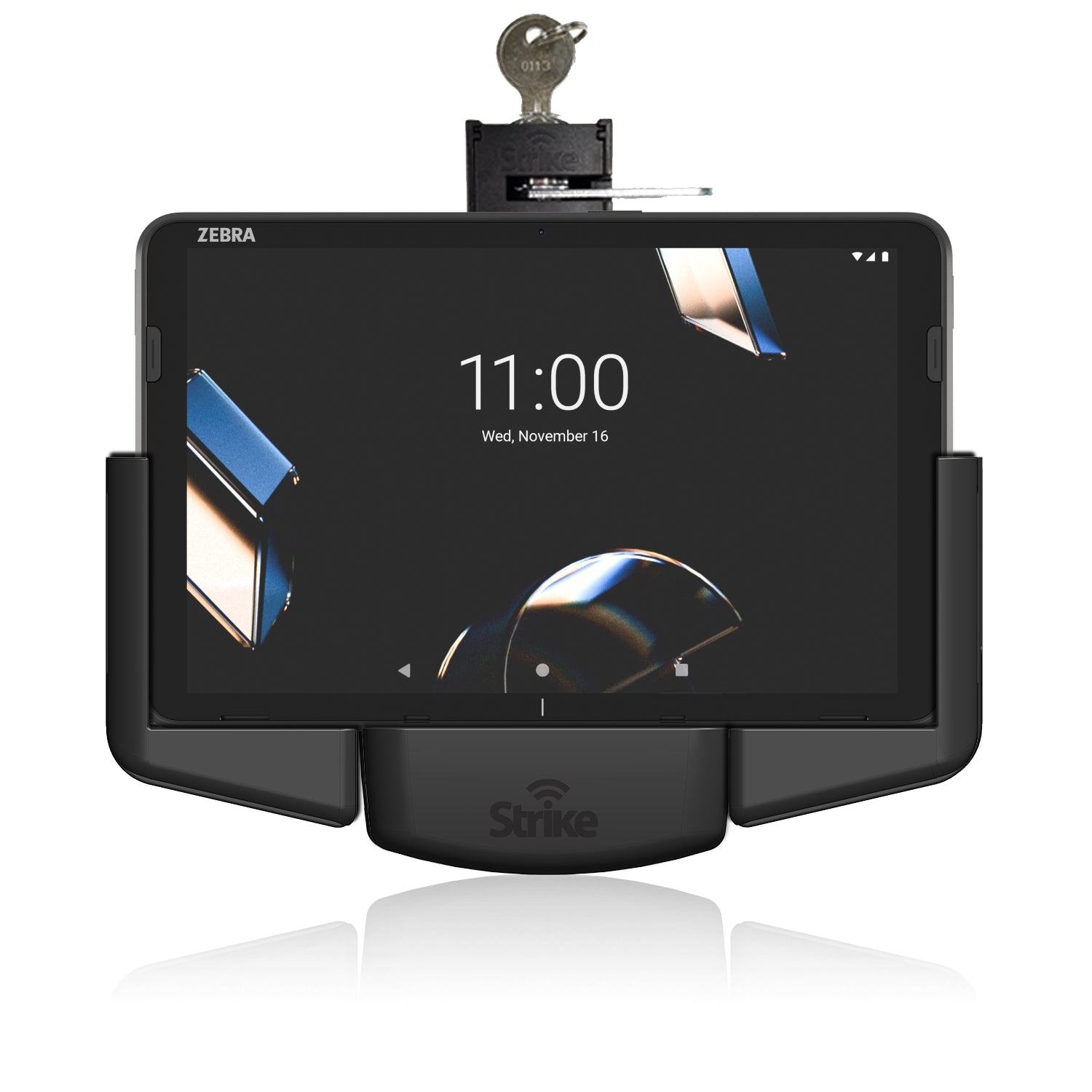 Zebra ET401 10" Lockable Car Cradle Head (Landscape) (USB-C Charging)