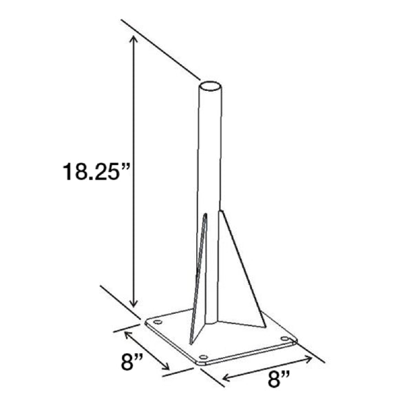 RAM® Universal Drill-Down Vehicle Base with Lower Pole (RAM-VBD-122)