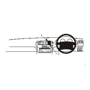 ClicOn No Holes Dash Mount for Honda Civic 3-4 Door 96-00