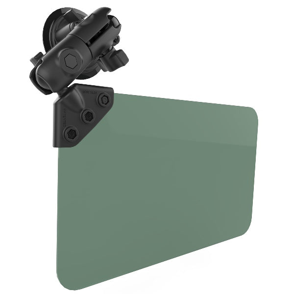 RAM Dark Green Sun Visor w/ 1" Ball & Suction Cup Mount (RAM-B-166-326-VIS-G1U)