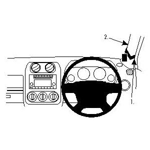 ClicOn No Holes Dash Mount for Jeep Compass 09-16