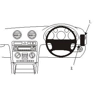 ClicOn No Holes Dash Mount for Audi A3 03-12