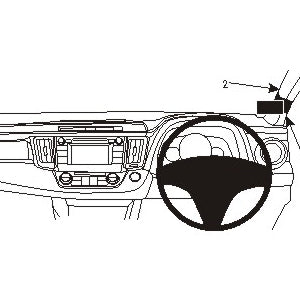 ClicOn No Holes Dash Mount for Toyota RAV 4 13-18