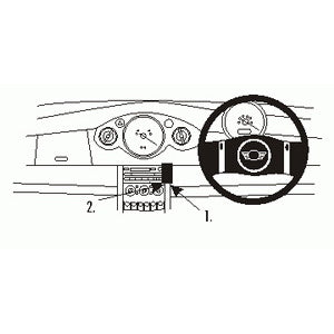 ClicOn No Holes Dash Mount for Mini Cooper Convertible 01-07